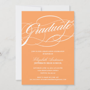 Calligraphy Script Graduation Invitation