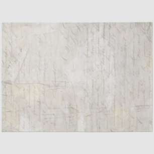 Calligraphy Script Grey Beige Marble Decoupage Tissue Paper