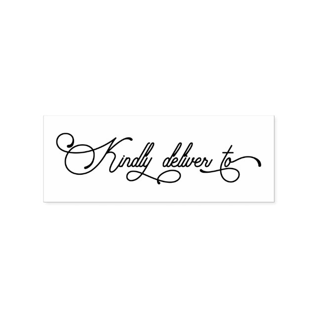 Calligraphy Script Kindly Deliver To Rubber Stamp (Imprint)