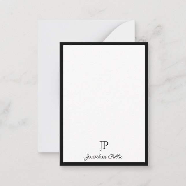 Calligraphy Script Monogram Simple Template (Front)