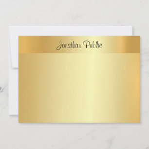 Calligraphy Script Name Elegant Gold Professional Card