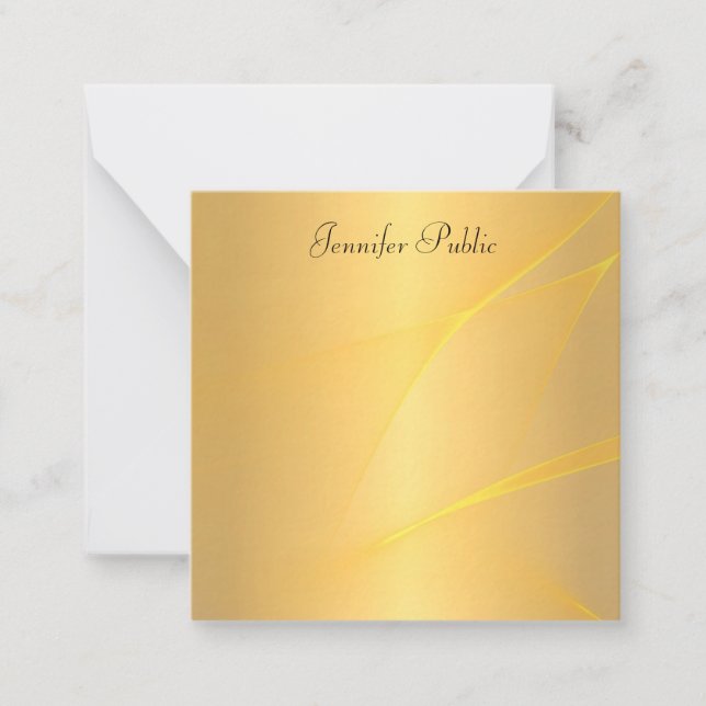 Calligraphy Script Name Gold Glamourous Background Card (Front)