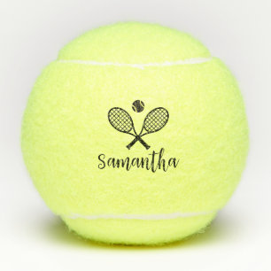 Calligraphy Script Personalised Elegant Tennis Balls