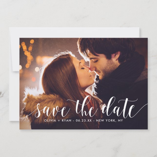 Calligraphy Script | Save the Date Announcement II (Front)