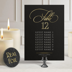 Calligraphy Script Seating Card