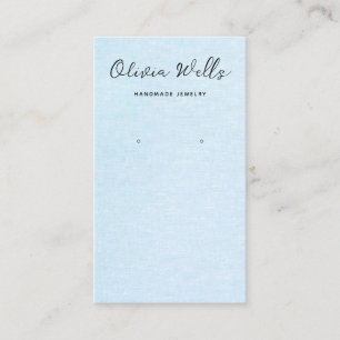 Calligraphy Script Simple Blue Earring  Business  Business Card