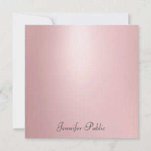 Calligraphy Script Template Elegant Rose Gold