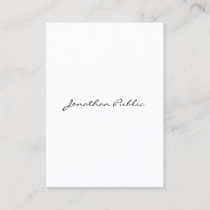 Calligraphy Script Text Elegant Simple Template Business Card