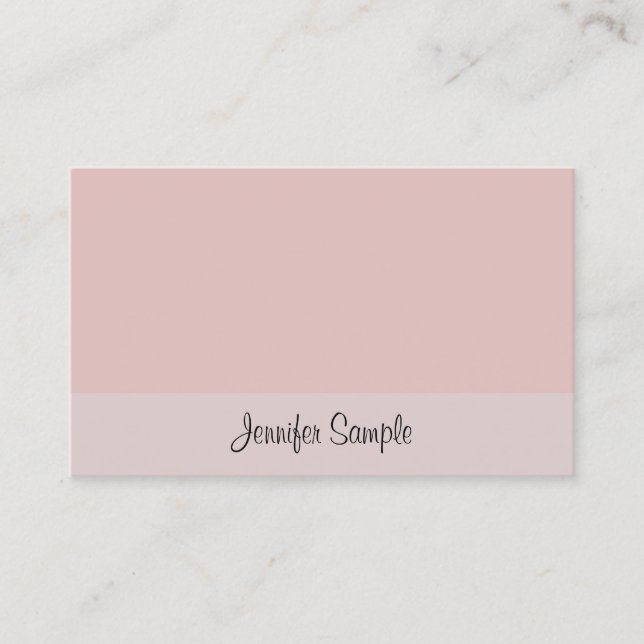 Calligraphy Script Text Elegant Template Modern Business Card (Front)