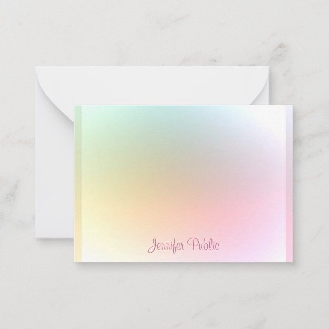 Calligraphy Script Text Modern Colourful Template (Front)