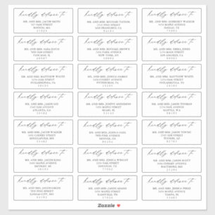 Calligraphy Script Wedding Guest Address Labels