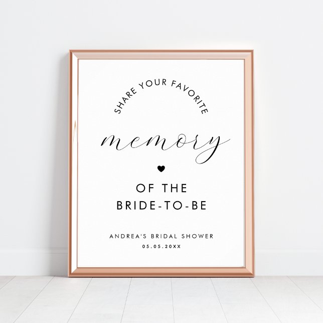 Calligraphy Share a Memory Bridal Shower Sign (Creator Uploaded)
