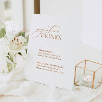 Calligraphy Signature Drinks Wedding Bar Menu