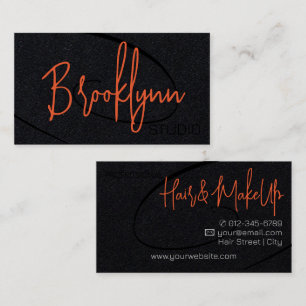 Calligraphy Signature Professional Hair Studio Business Card