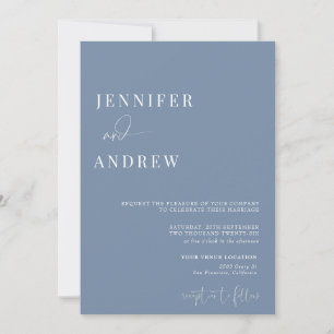 Calligraphy Simple Elegant Modern Wedding  Invitation