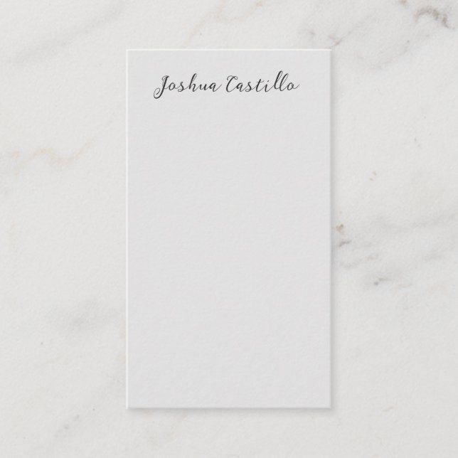 Calligraphy Simple Grey Professional Name Enclosure Card (Front)