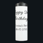 calligraphy simple minimal happy 2nd birthday thermal tumbler<br><div class="desc">design</div>