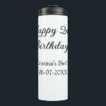 calligraphy simple minimal happy 2nd birthday thermal tumbler<br><div class="desc">design</div>