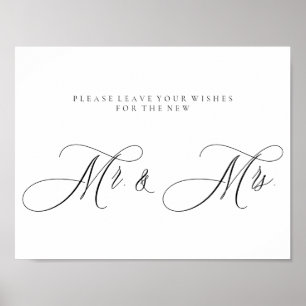 Calligraphy Simple Mr Mrs Signature Poster