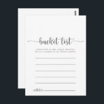 Calligraphy Simple Silver Bucket List Cards<br><div class="desc">These calligraphy simple silver bucket list cards are the perfect activity for a rustic wedding reception or bridal shower. The simple and elegant design features classic and fancy script typography in silver. Change the wording to suit any life event. Bucket list sign is sold separately.</div>