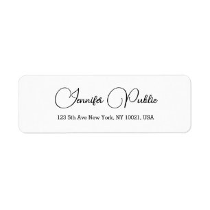 Calligraphy Simple Template Trendy Return Address Return Address Label