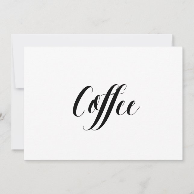 Calligraphy Style "Coffee" Wedding Sign (Front)