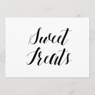 Calligraphy Style "Sweet Treats" Wedding Sign Invitation