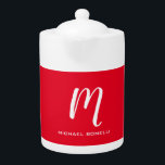 Calligraphy stylish red white monogram your name<br><div class="desc">Plain Minimalist Modern Designs. They're all simple,  attractive,  unique.</div>