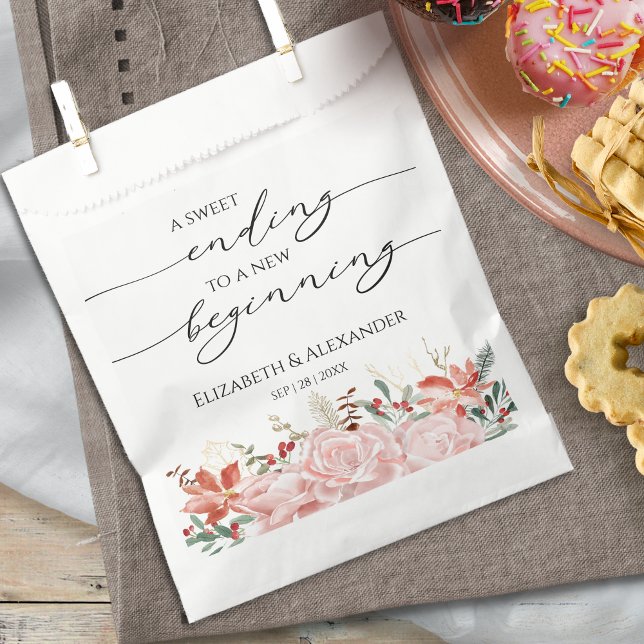 Calligraphy | Sweet Ending New Begin Wedding Favour Bag (Creator Uploaded)