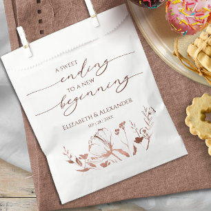 Calligraphy   Sweet Ending New Begin Wedding Favour Bag