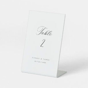 Calligraphy Table Numbers Wedding Pedestal Sign