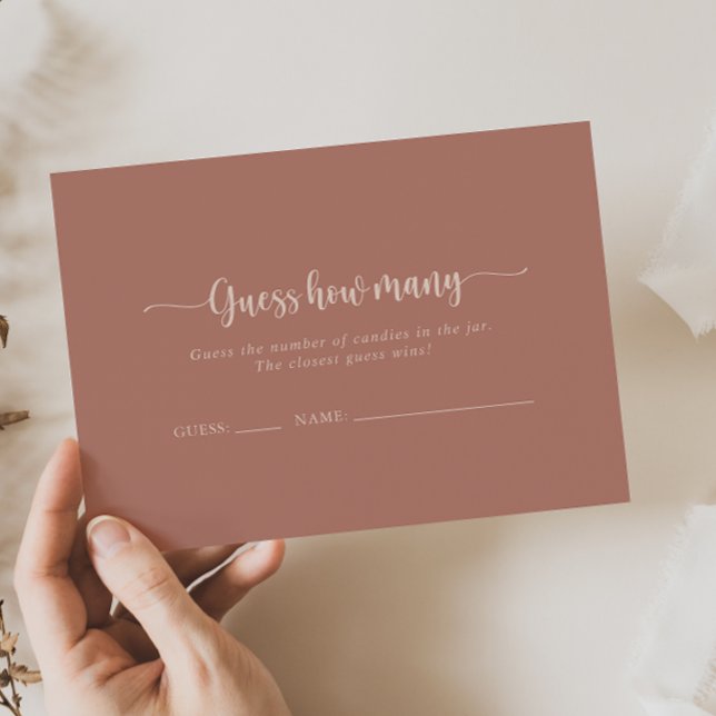 Calligraphy Terracotta Guess How Many Game Card (Creator Uploaded)