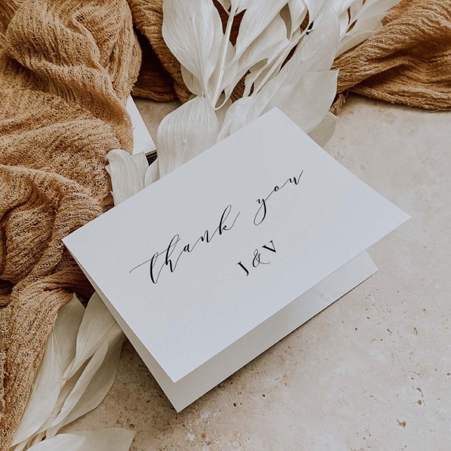 Calligraphy Thank You Classic Wedding Card J102 (Creator Uploaded)