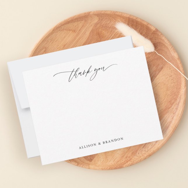 Calligraphy Thank You Personalised Stationery Card (Creator Uploaded)