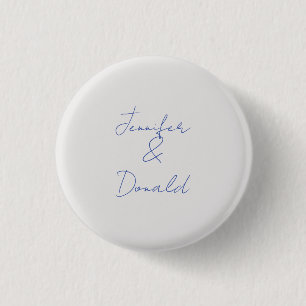 Calligraphy trendy classical plain personal names 3 cm round badge