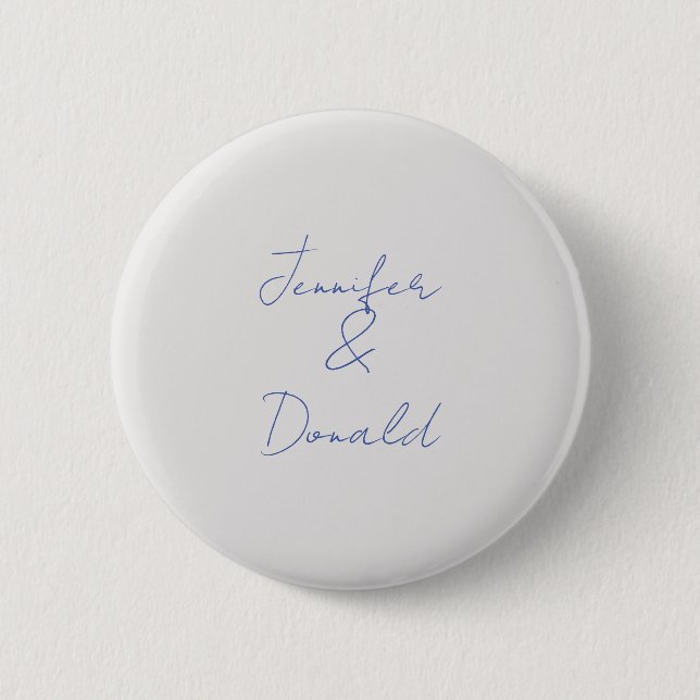 Calligraphy trendy classical plain personal names 6 cm round badge (Front)