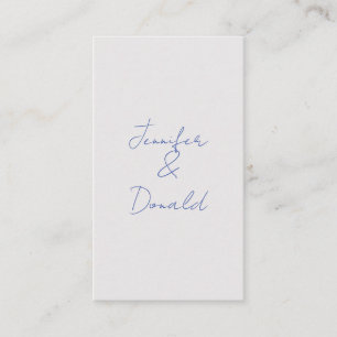 Calligraphy trendy classical plain personal names enclosure card