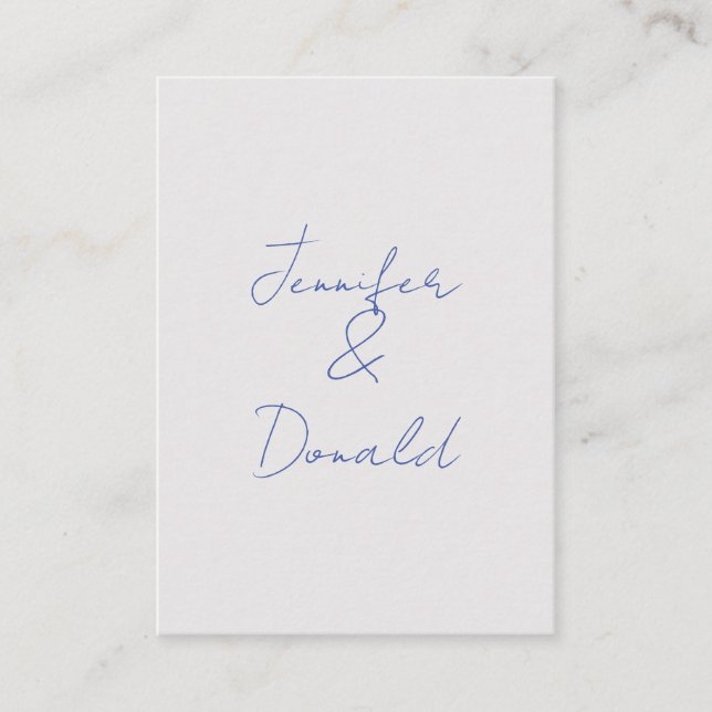 Calligraphy trendy classical plain personal names enclosure card (Front)