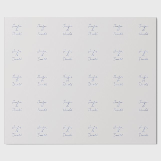 Calligraphy trendy classical plain personal names wrapping paper (Flat)
