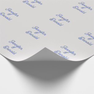 Calligraphy trendy classical plain personal names wrapping paper