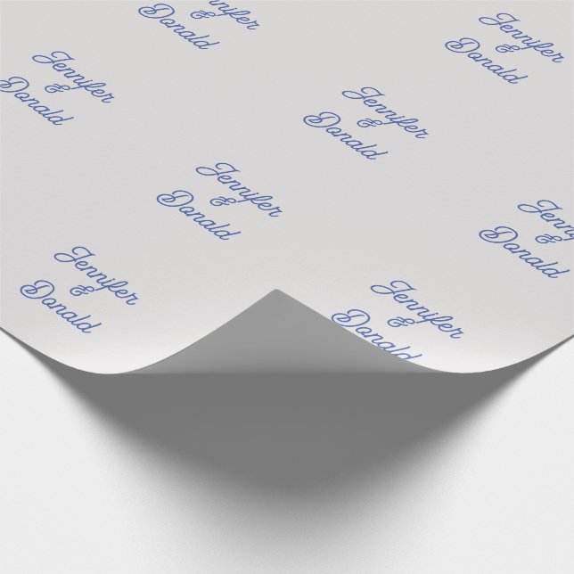 Calligraphy trendy classical plain personal names wrapping paper (Corner)
