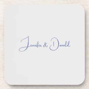 Calligraphy trendy classical script plain personal coaster