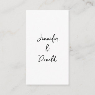 Calligraphy trendy classical script plain personal enclosure card