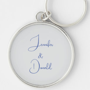 Calligraphy trendy classical script plain personal key ring
