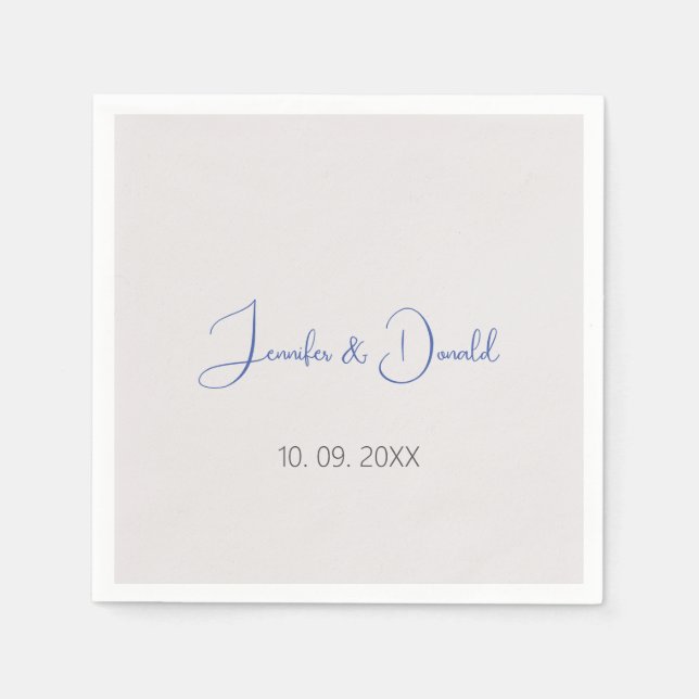 Calligraphy trendy classical script plain personal napkin (Front)