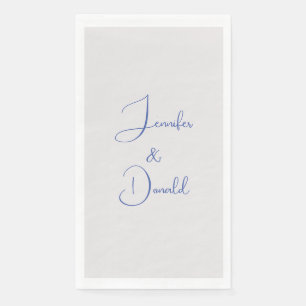 Calligraphy trendy classical script plain personal napkin