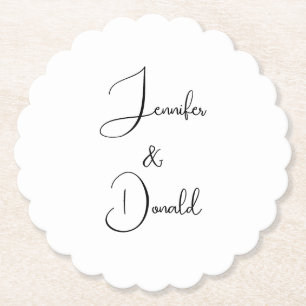 Calligraphy trendy classical script plain personal paper coaster