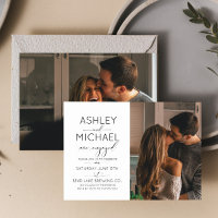 Calligraphy Typography 2 Photo Engagement Party