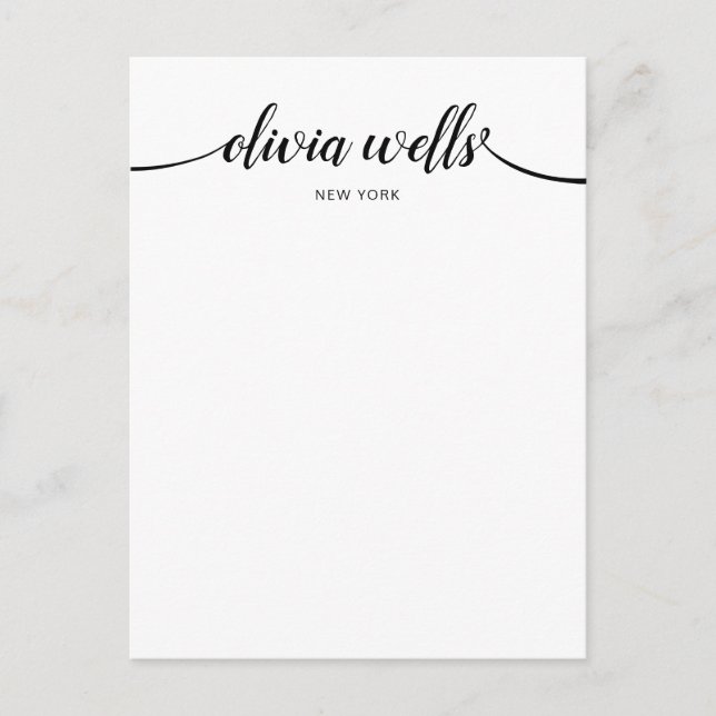 Calligraphy Typopography Postcard (Front)