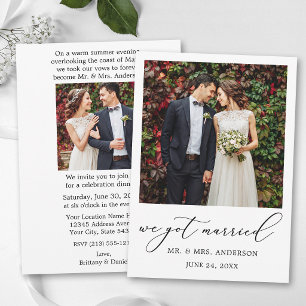 Calligraphy Wedding 2 Photo After Party Announcement